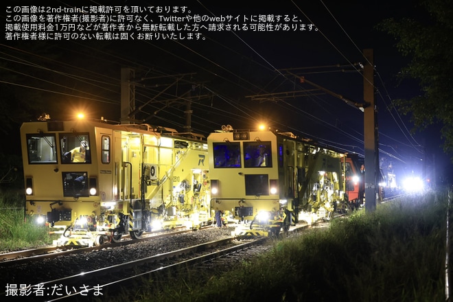 【台鉄】台南市区鉄道地下化に伴う線路切替工事で新型マルタイが稼働（1枚目）