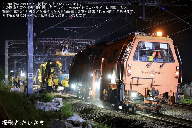 【台鉄】台南市区鉄道地下化に伴う線路切替工事で新型マルタイが稼働（4枚目）