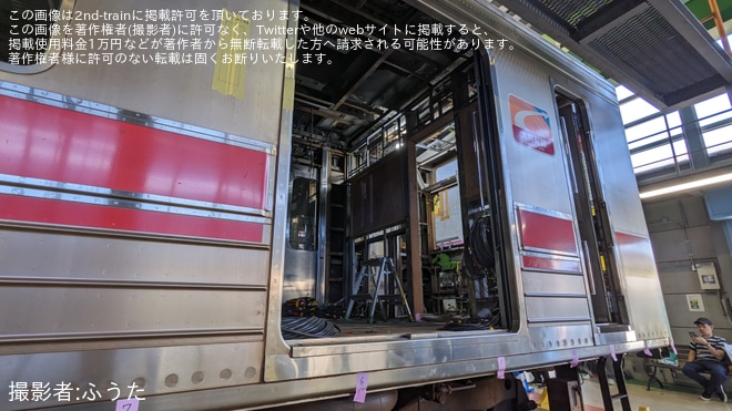 【東急】「東急電車まつり」で西武鉄道譲渡向け車両の改造工程が公開 - 東急テクノシステム長津田工場にて撮影