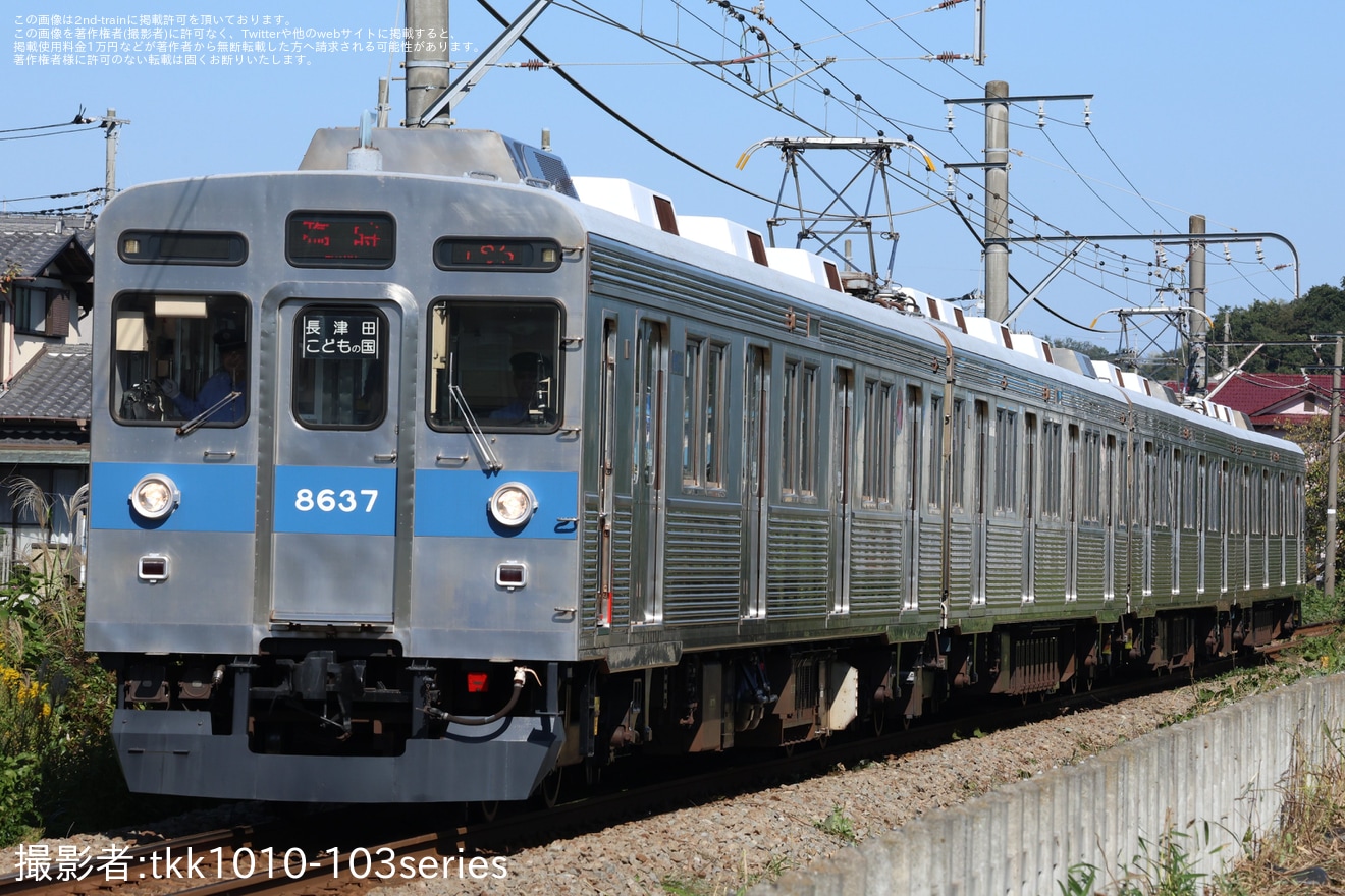 【東急】「東急電車まつり」開催に伴い8500系8637F・7000系7112Fがこどもの国線で運転の拡大写真