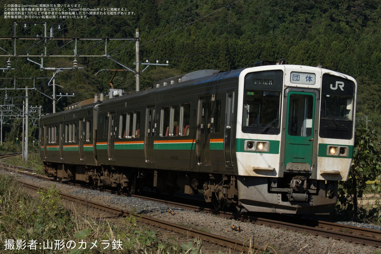 【JR東】719系Y5編成を使用した団体臨時列車「719系で行く 峠駅探訪号」が運転の拡大写真