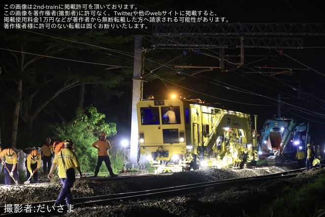 【台鉄】台南市区鉄道地下化に伴う線路切替工事で新型マルタイが稼働（8枚目）