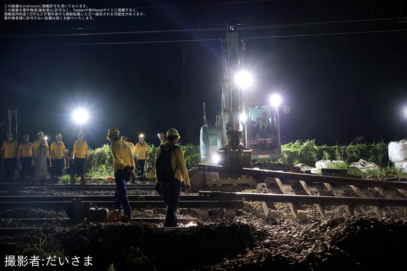 【台鉄】台南市区鉄道地下化に伴う線路切替工事で新型マルタイが稼働の拡大写真