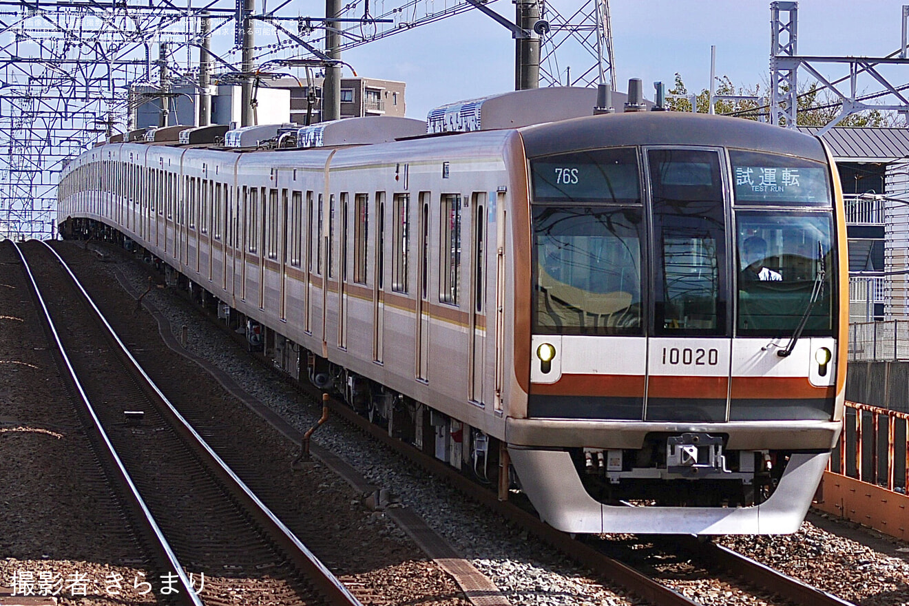 【メトロ】10000系10120F 綾瀬工場出場・ATO調整試運転の拡大写真