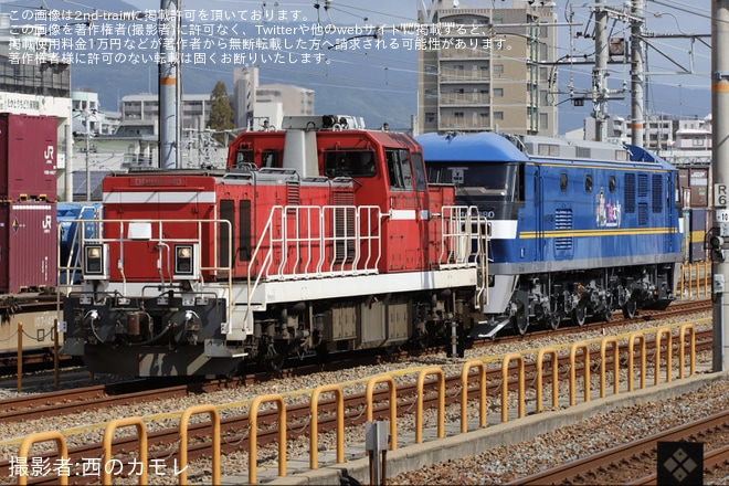 【JR貨】EF210-380が川崎車両を出場し甲種輸送・試運転（1枚目）