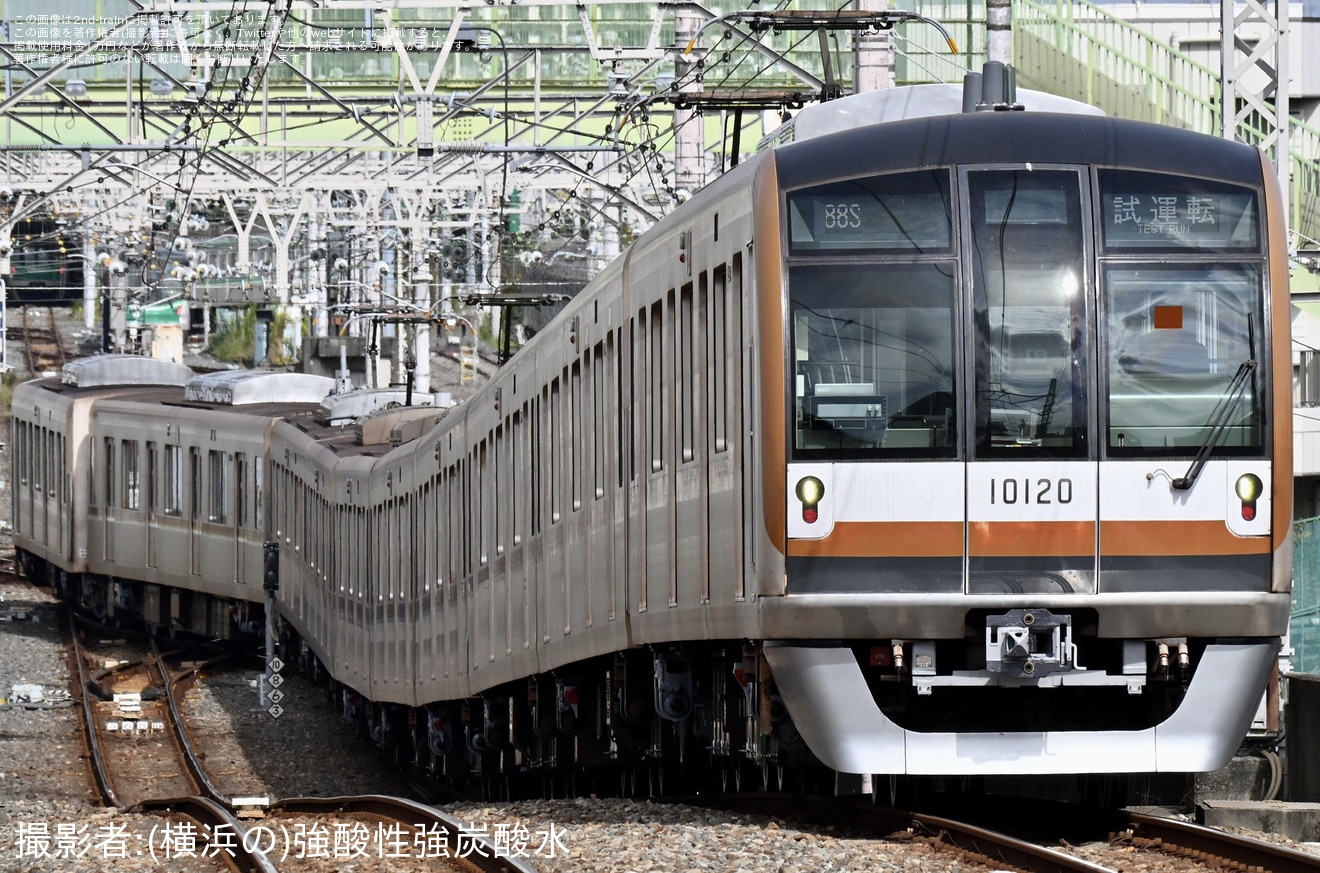 【メトロ】10000系10120F 綾瀬工場出場・ATO調整試運転の拡大写真