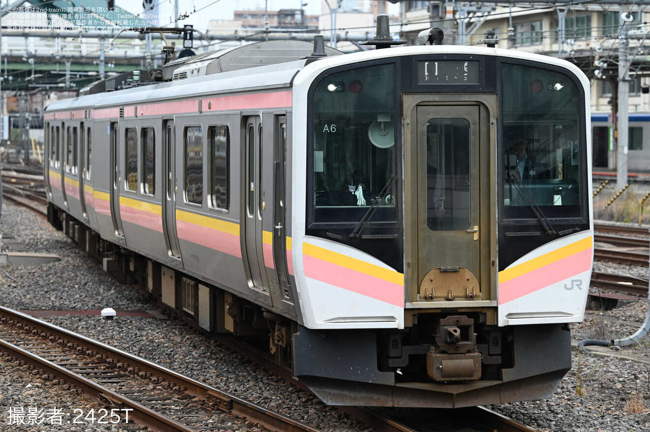 【JR東】E129系A6編成大宮総合車両ベース入場回送の拡大写真