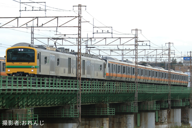【JR東】E233系トタ青669編成秋田総合車両ベース入場配給 - 日野〜立川間にて撮影