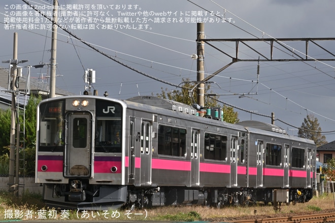 【JR東】701系N30編成秋田総合車両ベース構内試運転（2枚目）