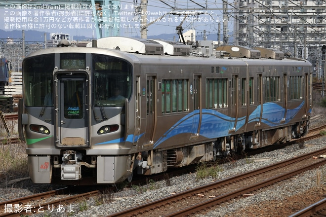 【あい鉄】521系AK20編成吹田総合車両所本所出場試運転（1枚目）