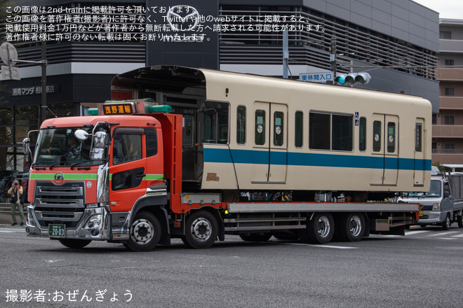 【小田急】8000形8053F(8053×4)小田原方2両が廃車搬出