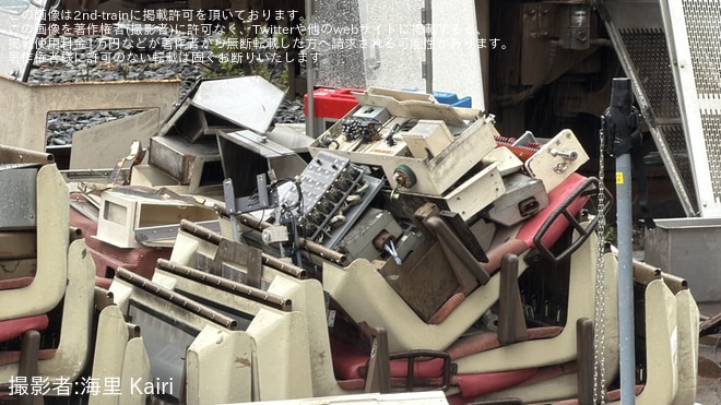 【JR東】719系5000番台Y3編成の解体が開始 クモハ719-5003は内装の解体が完了 - 新庄駅付近にて撮影