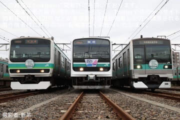 【JR東】松戸車両ベースで「令和を走る 青緑の常磐線車両撮影会」開催