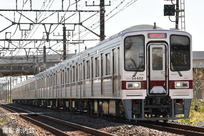 【東武】30000系31602F+31402Fが南栗橋工場を出場し回送（1枚目）