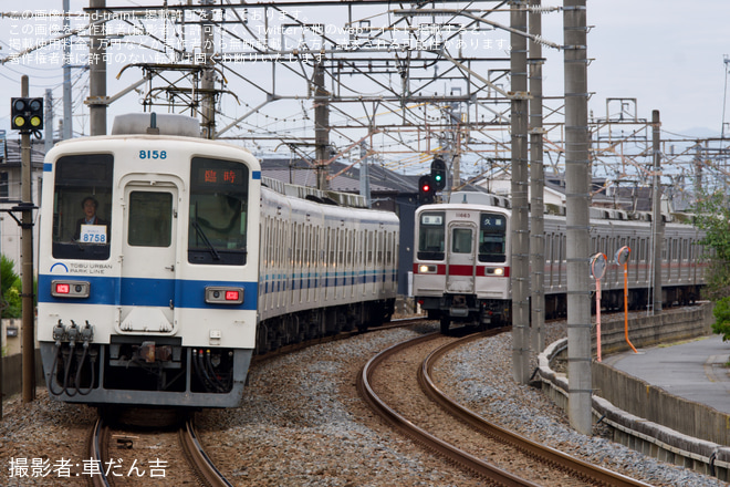 【東武】8000系8158F 廃車回送 - 南羽生～羽生間にて撮影