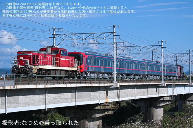 【名鉄】9500系9531Fが日本車輌を出場し甲種輸送（1枚目）